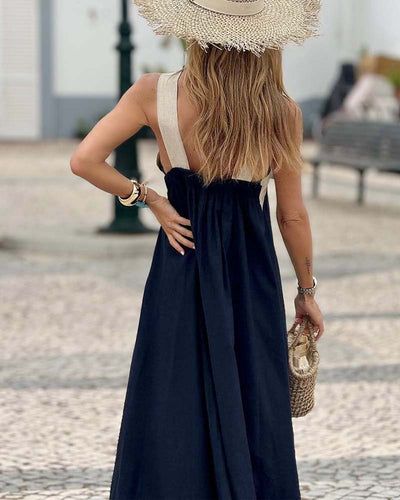 APOLLO™ Rosa | Elegantes Kleid mit offenem Rücken und modischem Wickelkragen