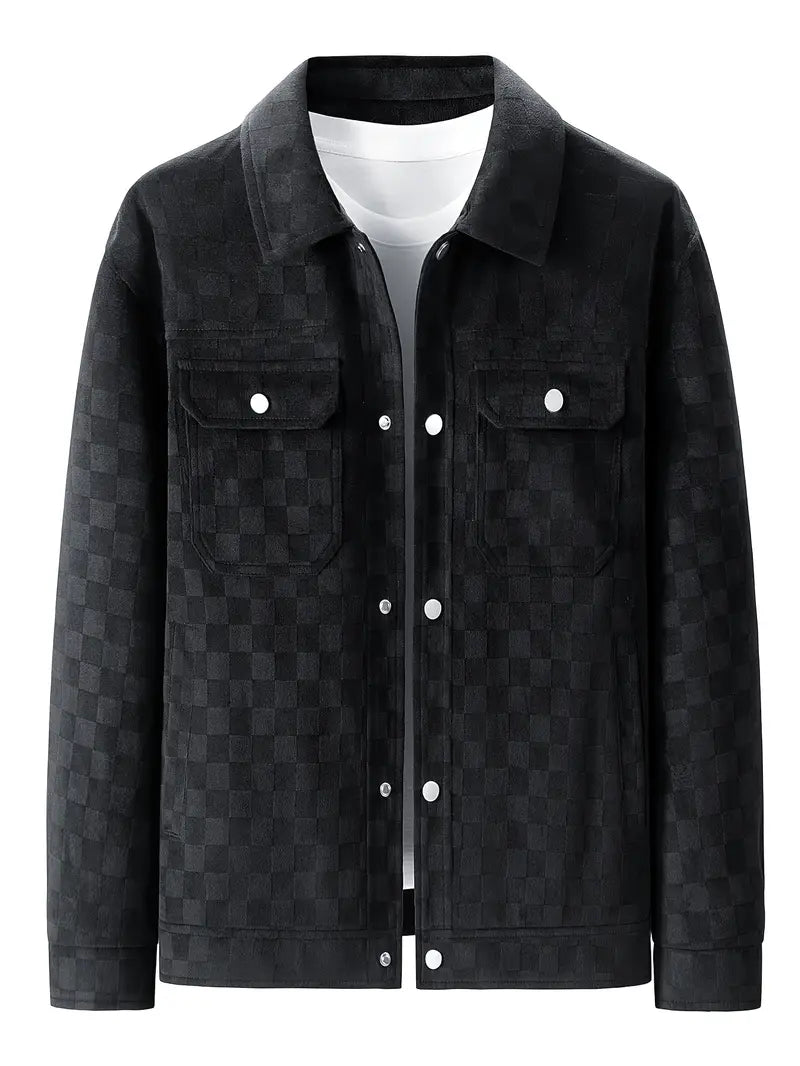 Kariertes Wildlederjacke