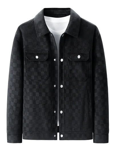 Kariertes Wildlederjacke