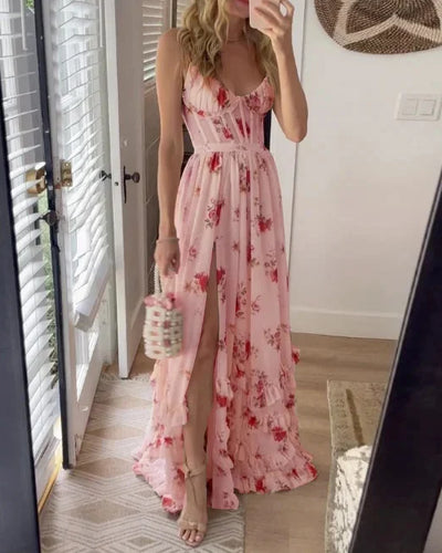 Midikleid mit Blumenmuster