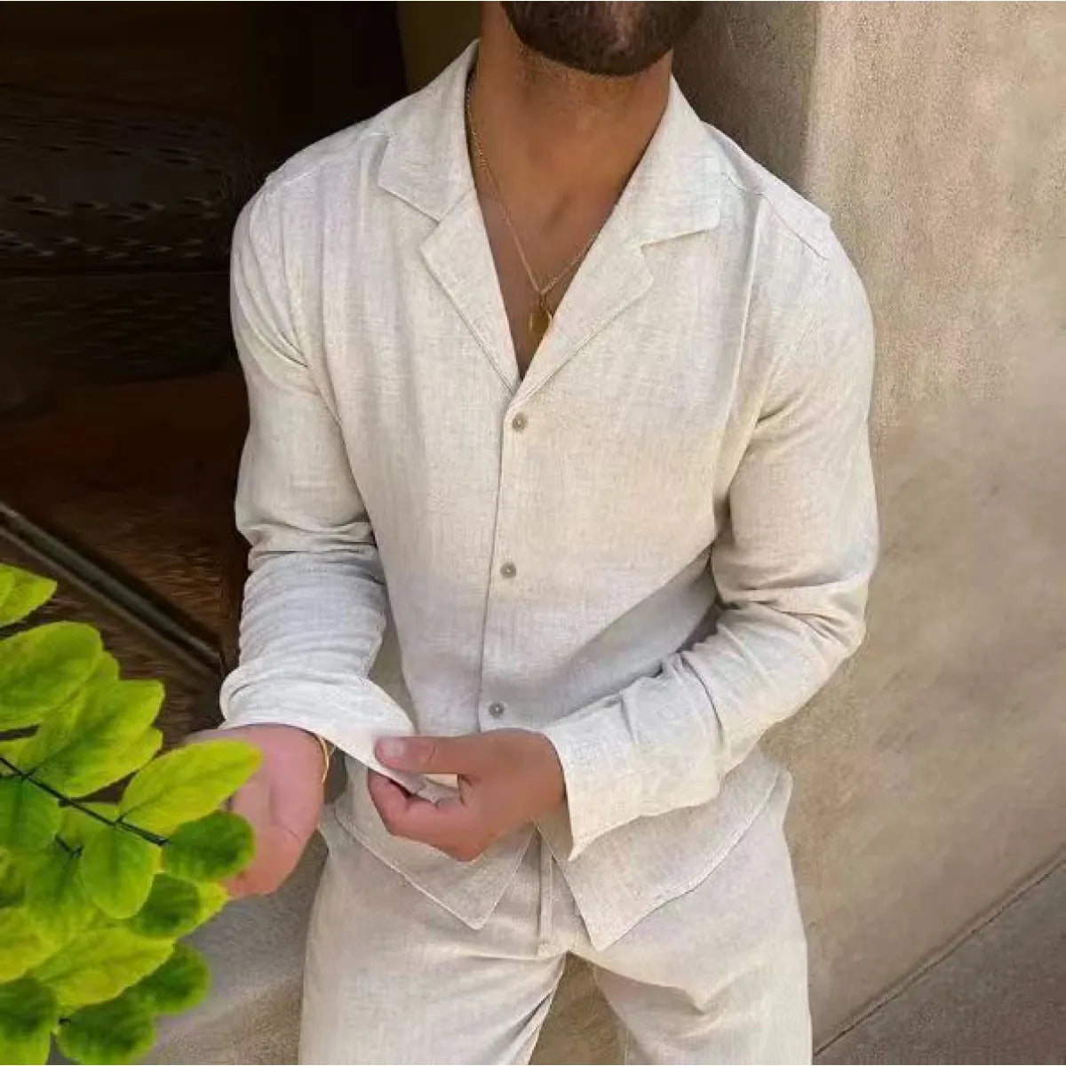 Apollo® | Sommer Leinen Herren-Set