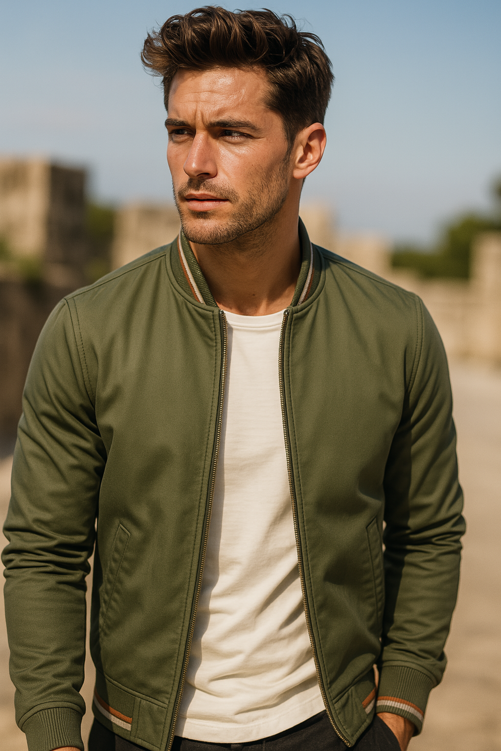 APOLLO™ | Elegante Bomberjacke mit Streifen