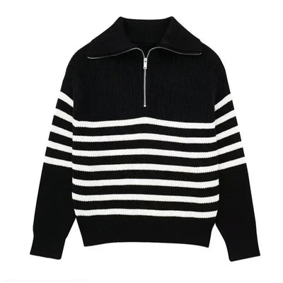 Apollo™ | Vintage gestreifter Zip-Pullover