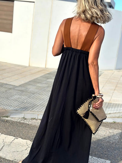 APOLLO™ Rosa | Elegantes Kleid mit offenem Rücken und modischem Wickelkragen
