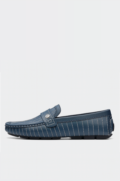Gestreifte Driver Loafers