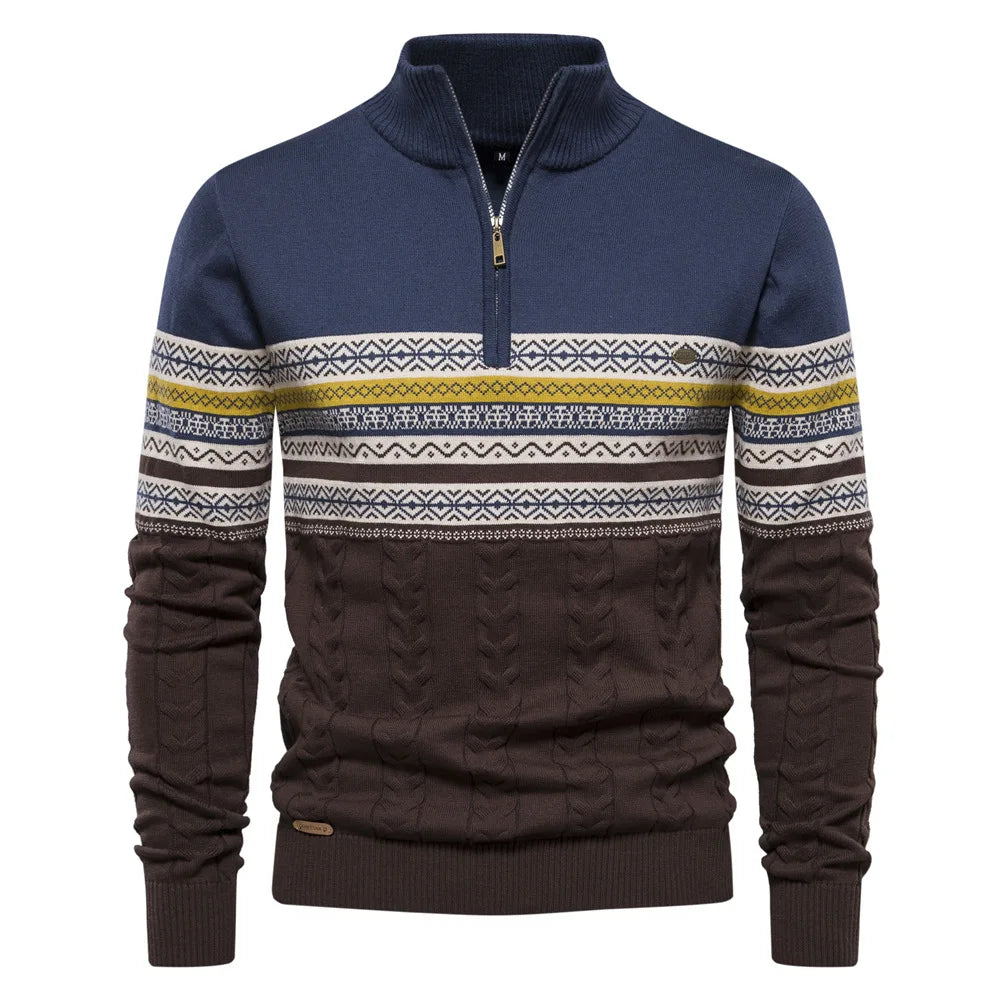 Apollo™ | Klassisches Hemd mit Reißverschluss und traditionellem Muster