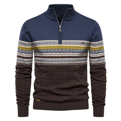 Apollo™ | Klassisches Hemd mit Reißverschluss und traditionellem Muster