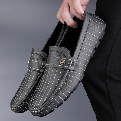 Gestreifte Driver Loafers