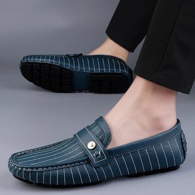 Gestreifte Driver Loafers