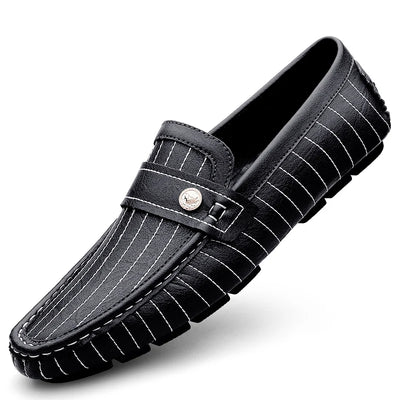 Gestreifte Driver Loafers
