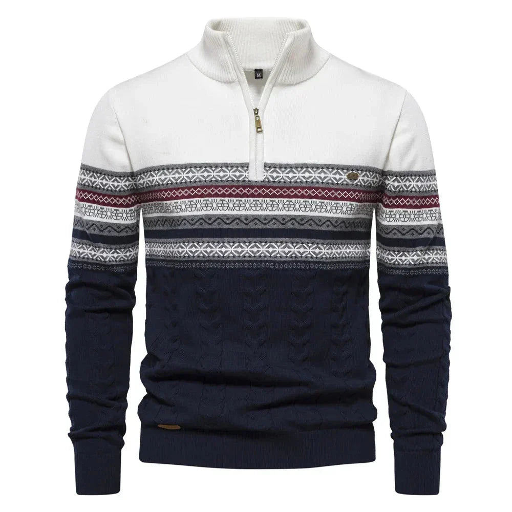 Apollo™ | Klassisches Hemd mit Reißverschluss und traditionellem Muster