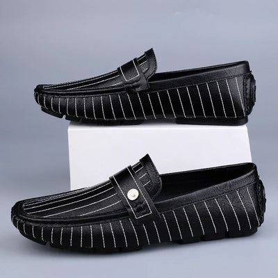 Gestreifte Driver Loafers