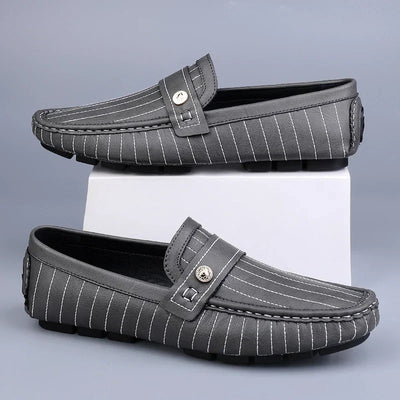 Gestreifte Driver Loafers