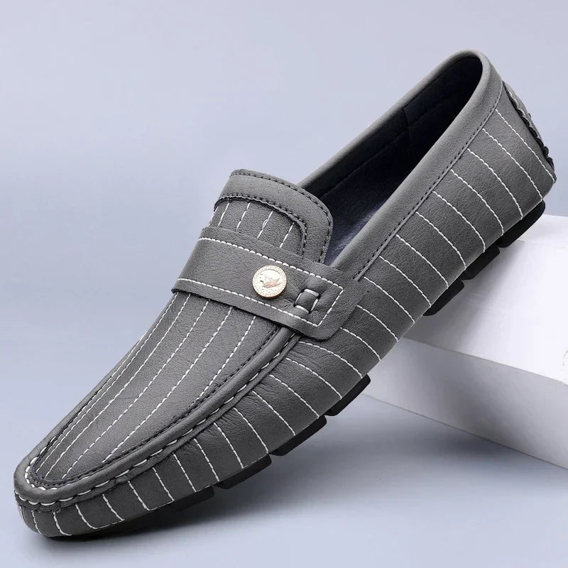 Gestreifte Driver Loafers
