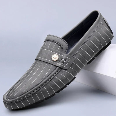 Gestreifte Driver Loafers