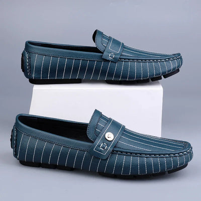Gestreifte Driver Loafers