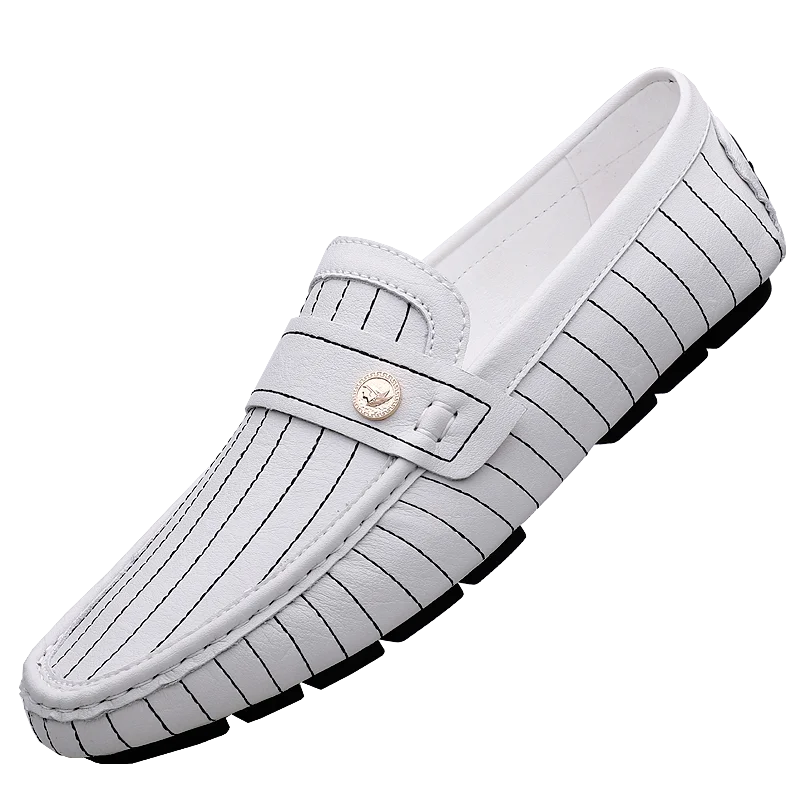 Gestreifte Driver Loafers