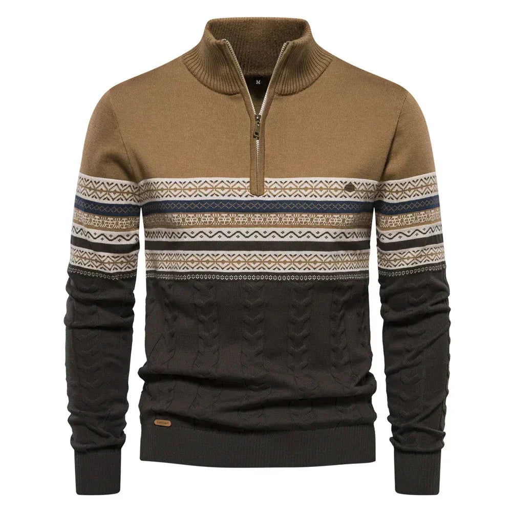 Apollo™ | Klassisches Hemd mit Reißverschluss und traditionellem Muster