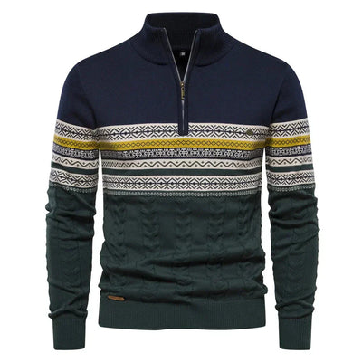 Apollo™ | Klassisches Hemd mit Reißverschluss und traditionellem Muster