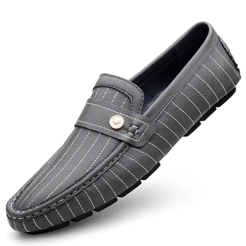 Gestreifte Driver Loafers