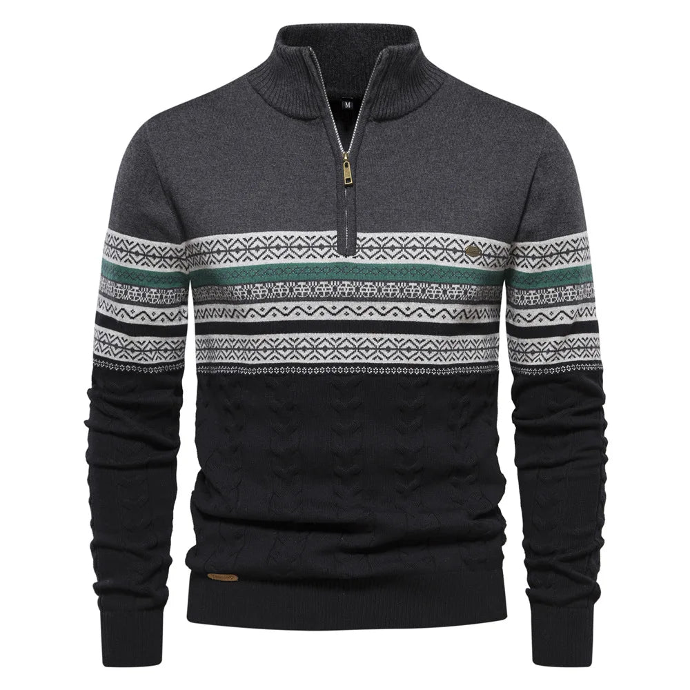 Apollo™ | Klassisches Hemd mit Reißverschluss und traditionellem Muster