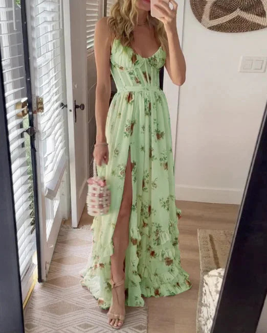 Midikleid mit Blumenmuster