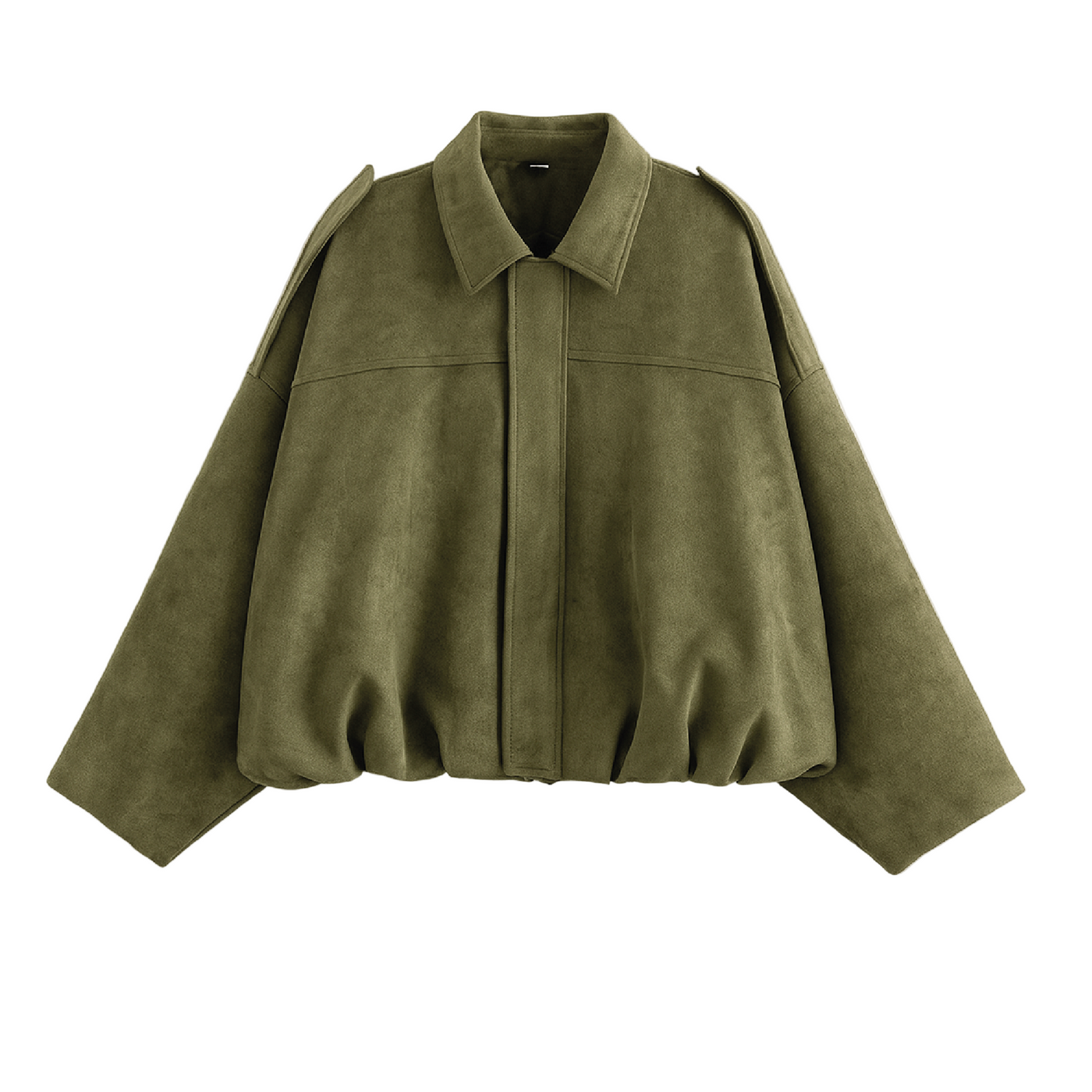 Laura – Stilvolle Oversize-Suede-Bomberjacke mit Vintage-Look