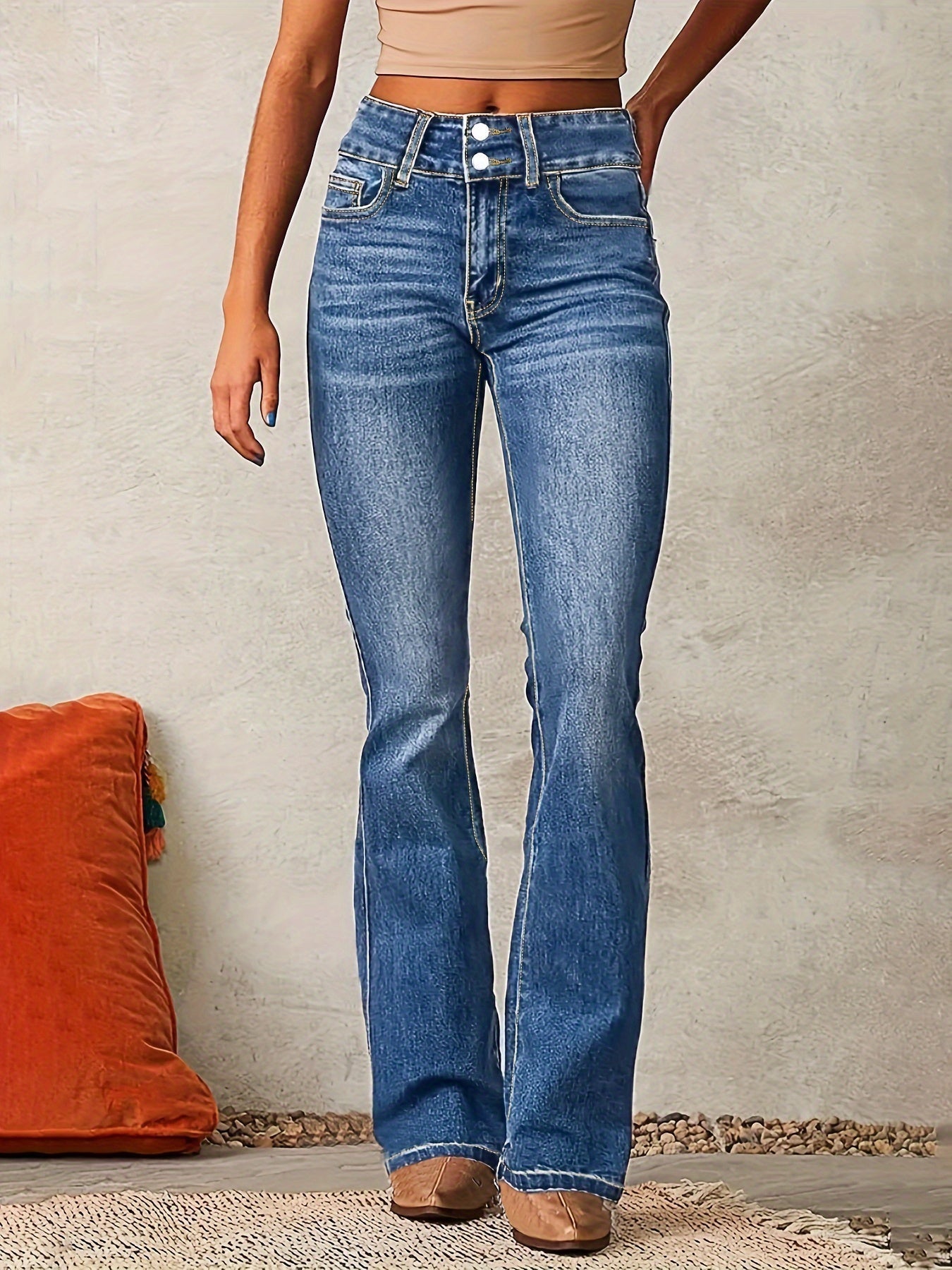 Apollo™ | Trendige High-Waist-Schlagjeans