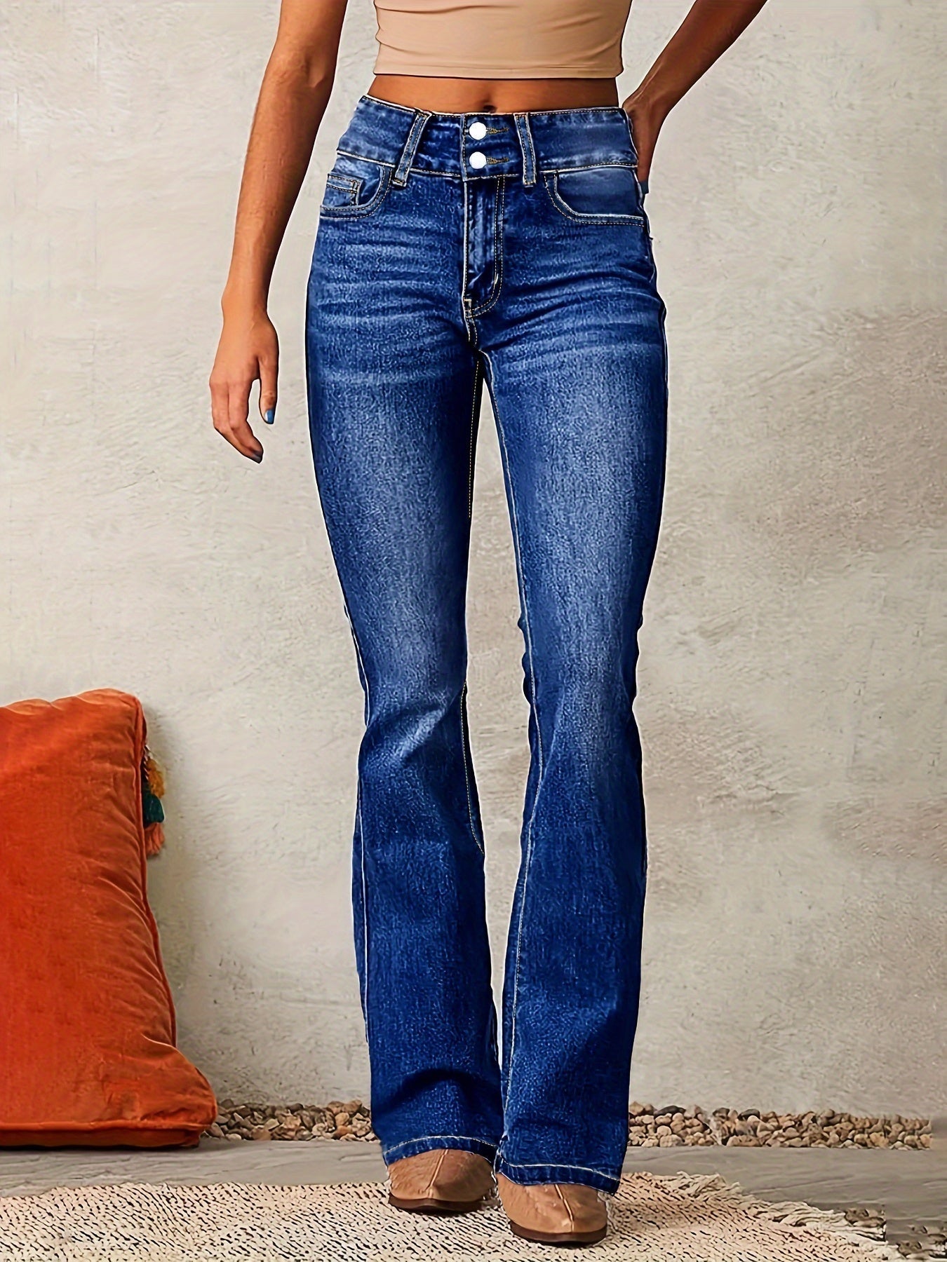 Apollo™ | Trendige High-Waist-Schlagjeans
