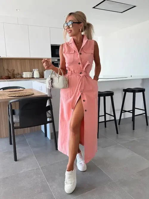 MAXI-JEANSKLEID