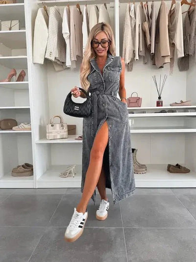 MAXI-JEANSKLEID
