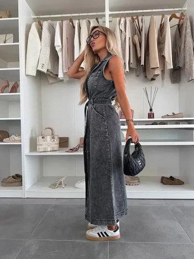 MAXI-JEANSKLEID