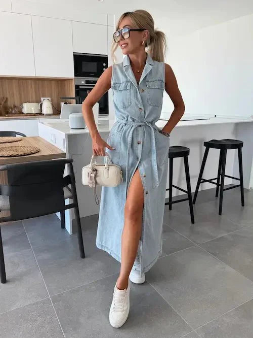 MAXI-JEANSKLEID
