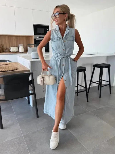 MAXI-JEANSKLEID