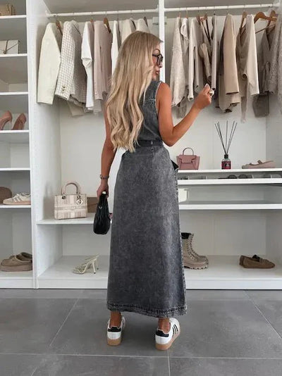 MAXI-JEANSKLEID