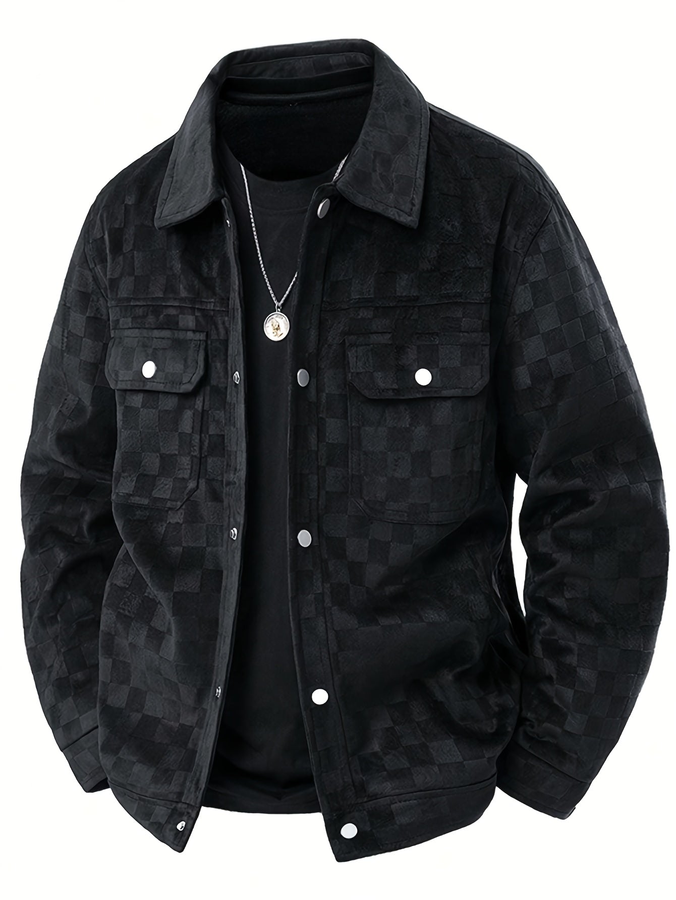 Kariertes Wildlederjacke