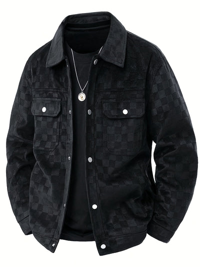Kariertes Wildlederjacke