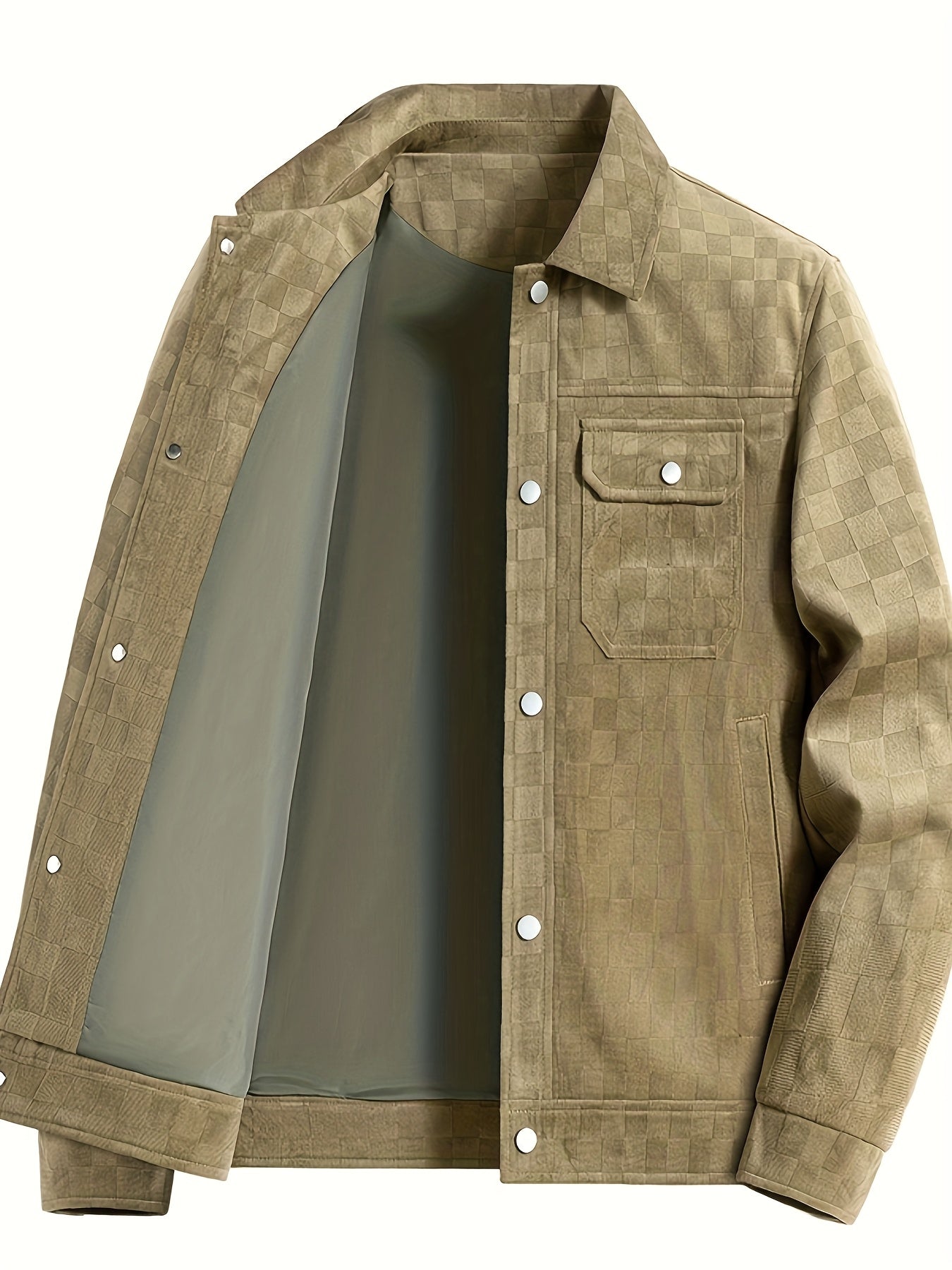 Kariertes Wildlederjacke