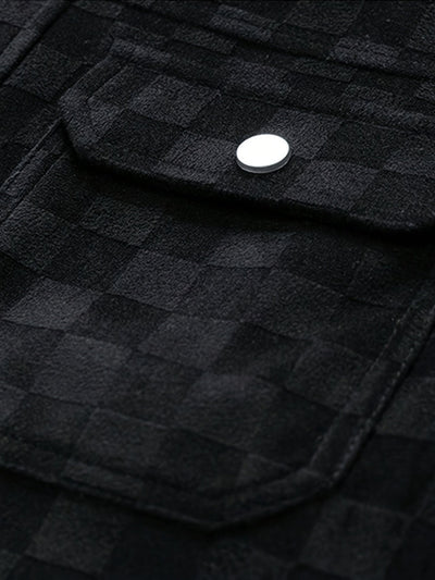 Kariertes Wildlederjacke