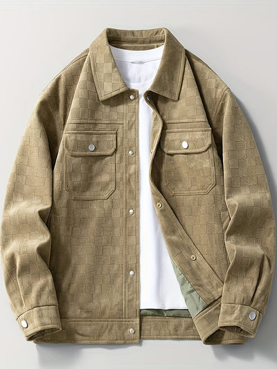 Kariertes Wildlederjacke