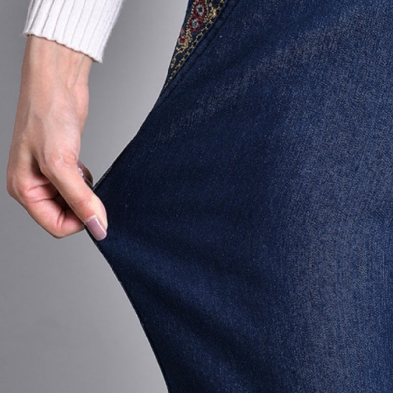 Apollo™ | Damenjeans mit Seitentaschen und elastischem Bund